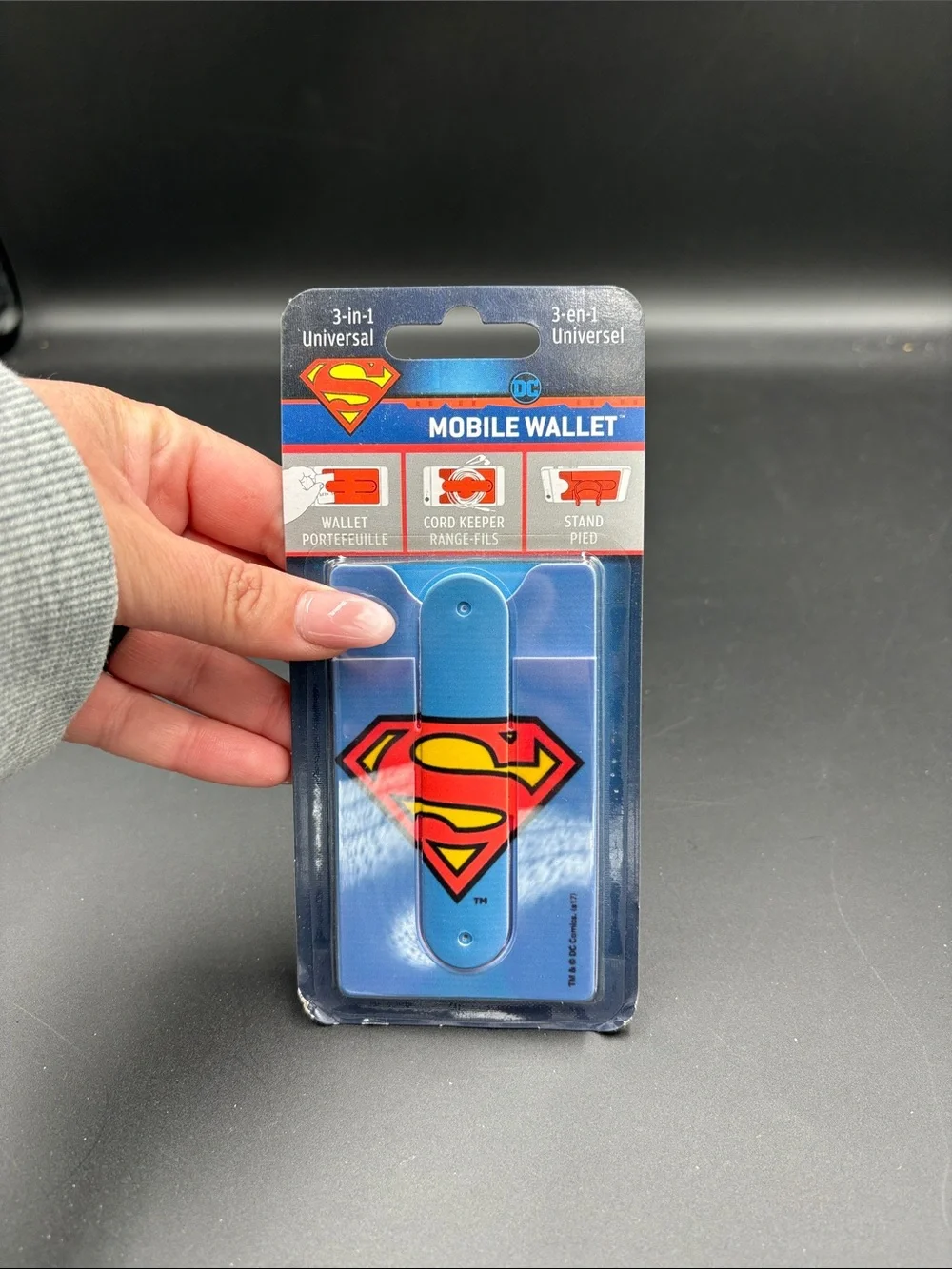Brand New Superman Blue 3-in-1 Mobile Wallet